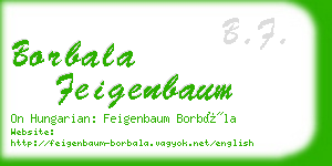 borbala feigenbaum business card